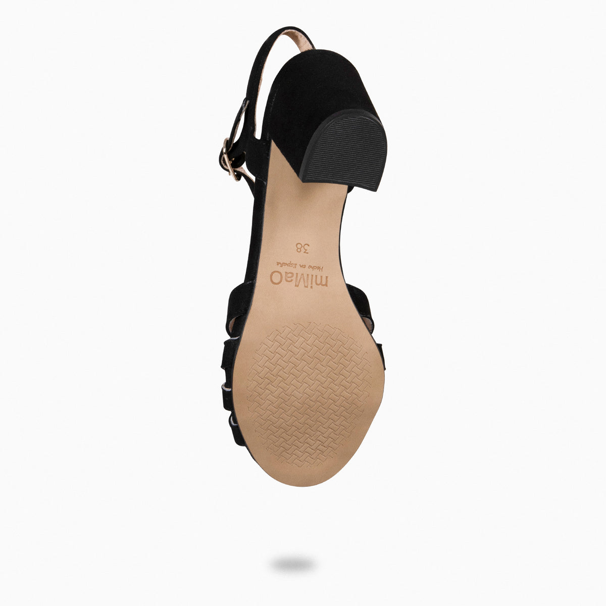 MUSA – Sandalias de Tacón ancho NEGRO