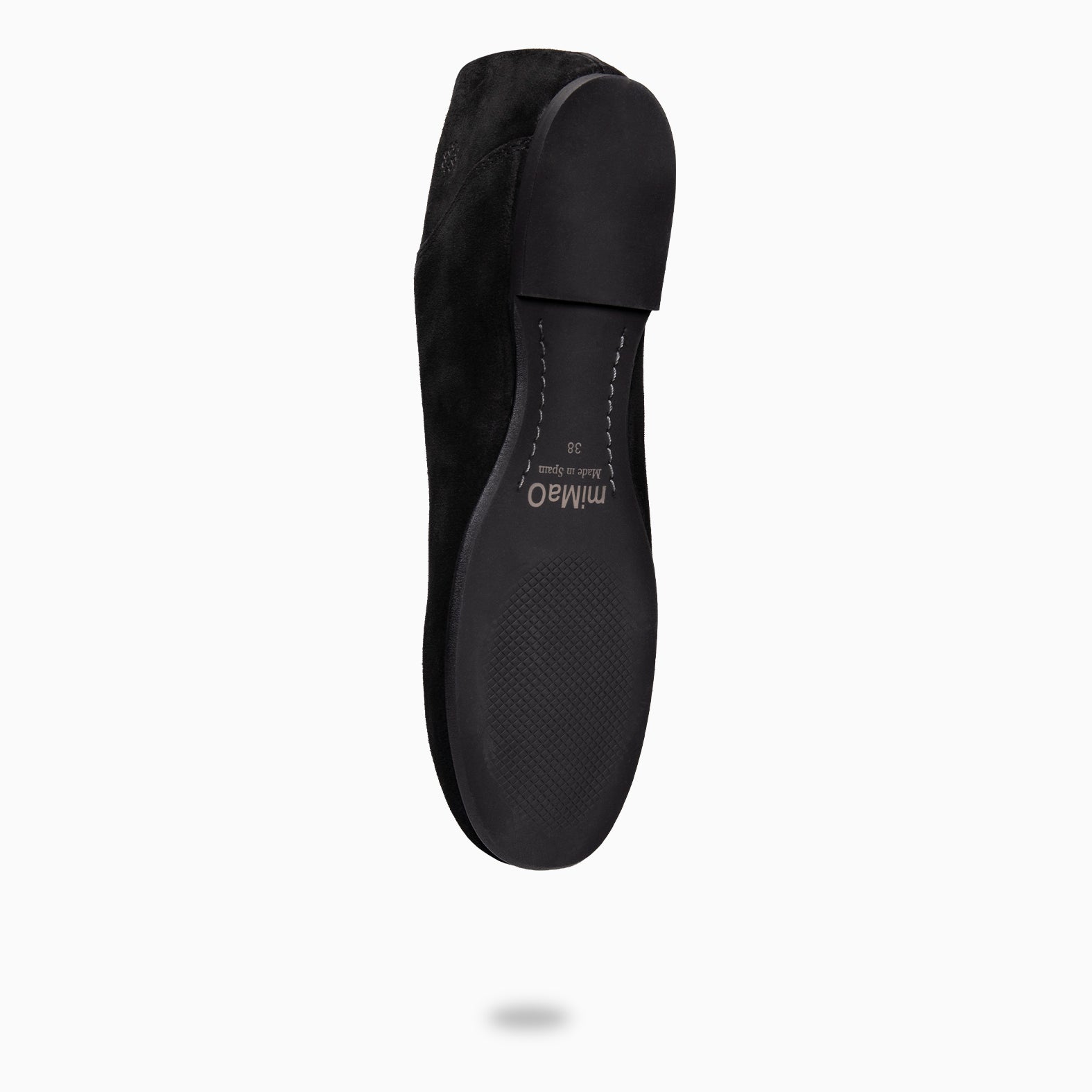 BOREAL - BLACK Suede leather ballerinas