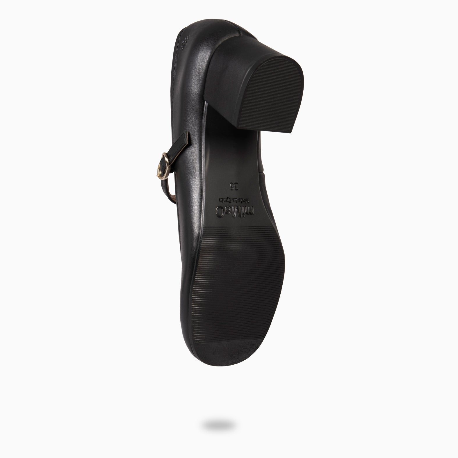 ROSALIA - BLACK MARY-JANES WIDE HEELS BARESOFT