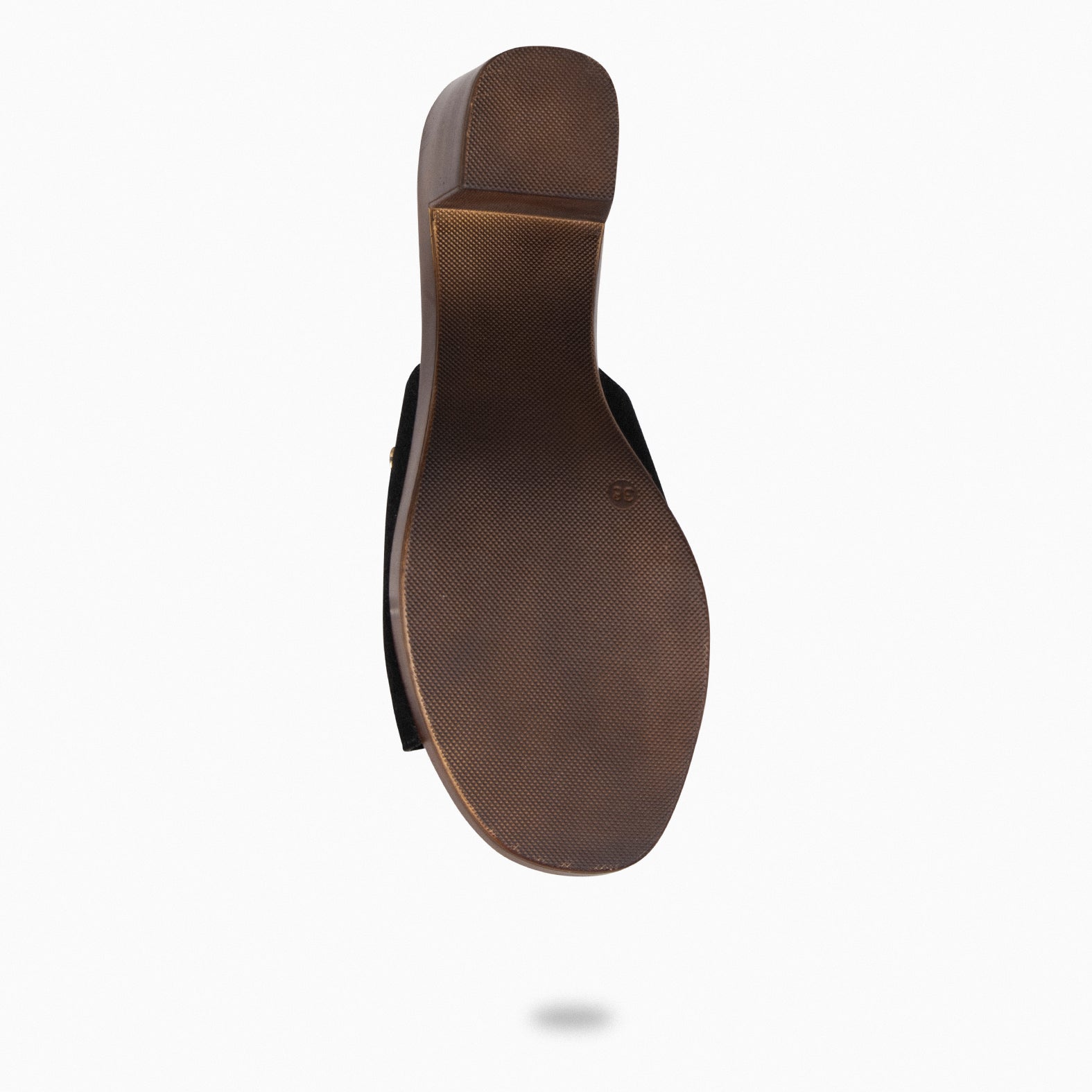 ADELA – Sabots en daim NOIR à bout ouvert