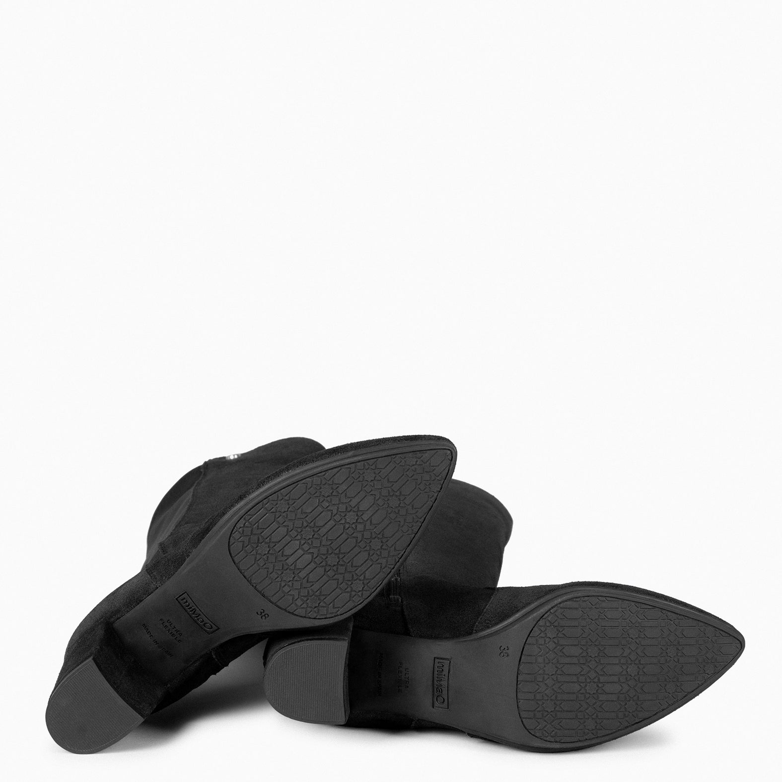 SUNSET - Botas con Tacón con elástico NEGRO