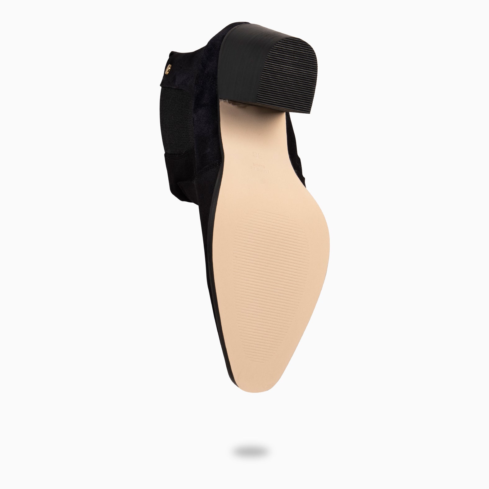 AMBER – Bottines à talon type Chelsea NOIR