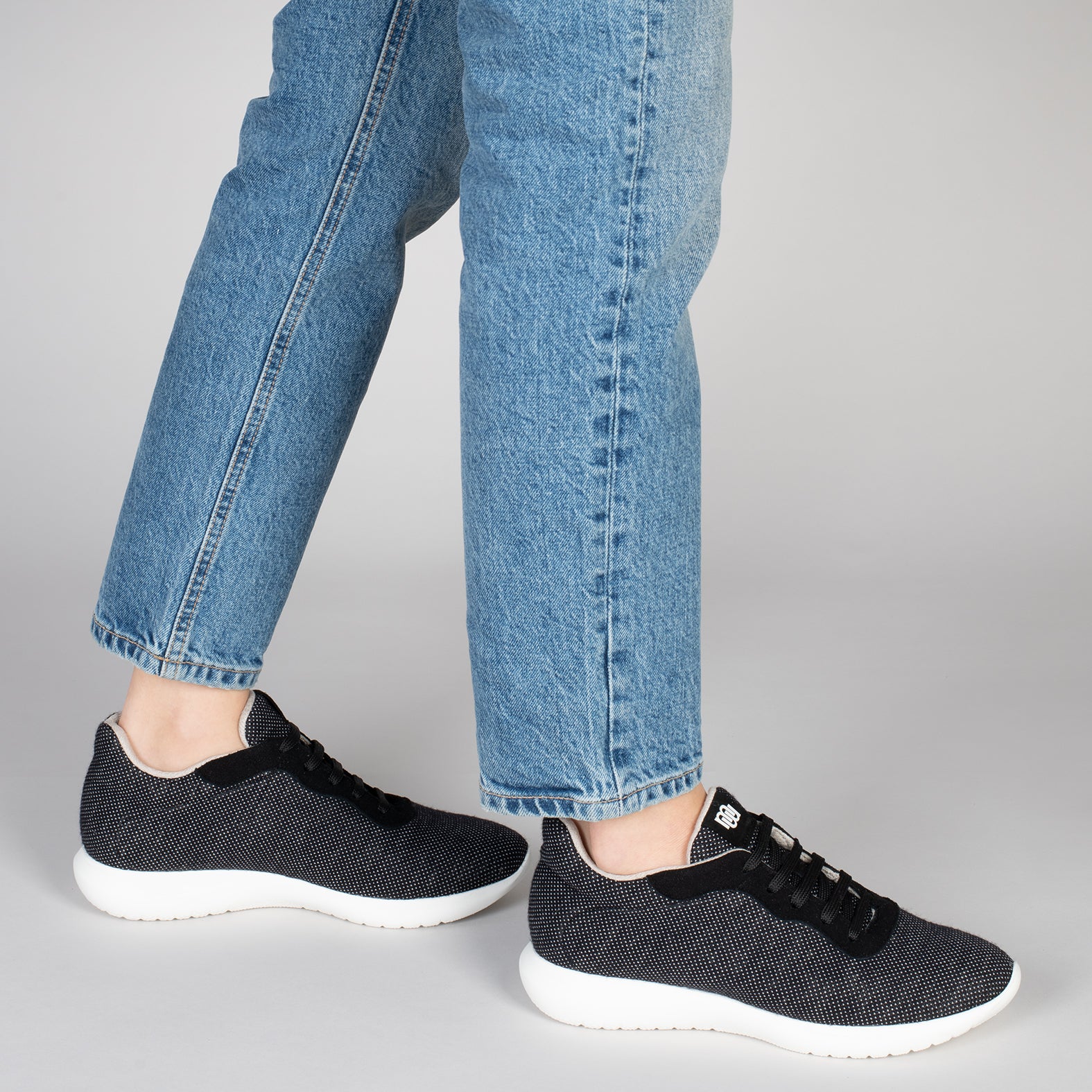YOGA – Zapatillas deportivas de lana merino NEGRO