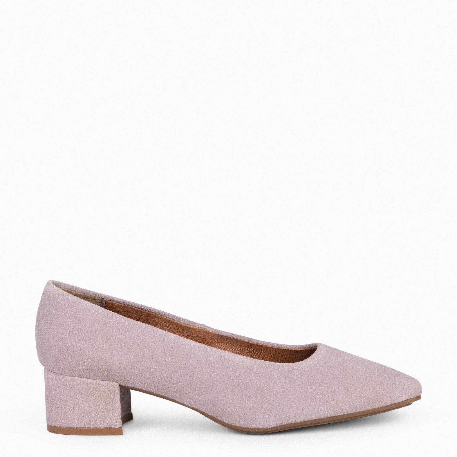 URBAN LADY Chaussures a talon bas en nubuck NUDE miMaO