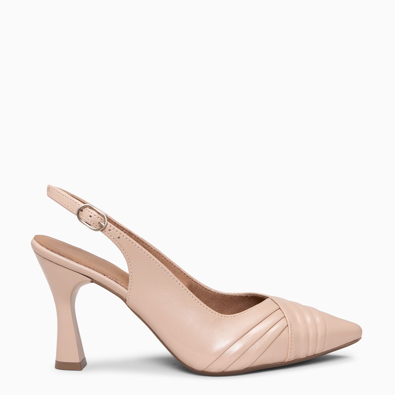 CARLA – Zapato de tacón alto destalonado NUDE