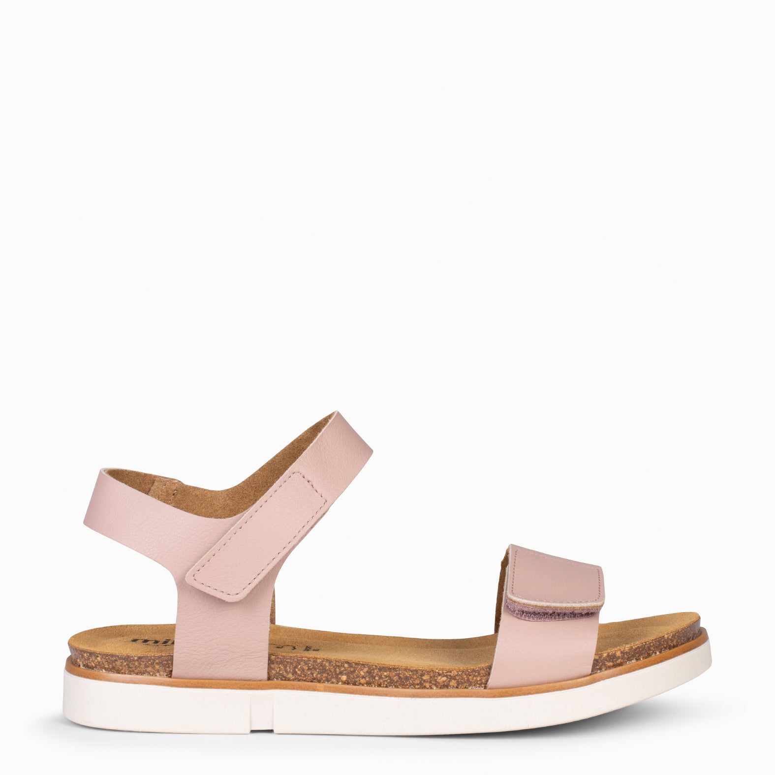 ARALIA - Sandalias planas con tiras de velcro NUDE