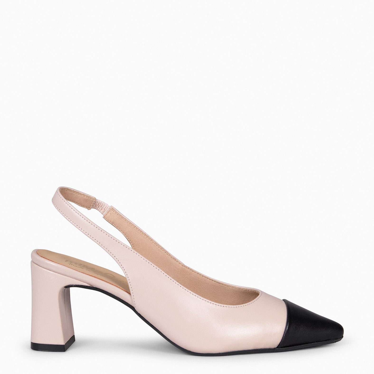 Nude slingback orders block heel