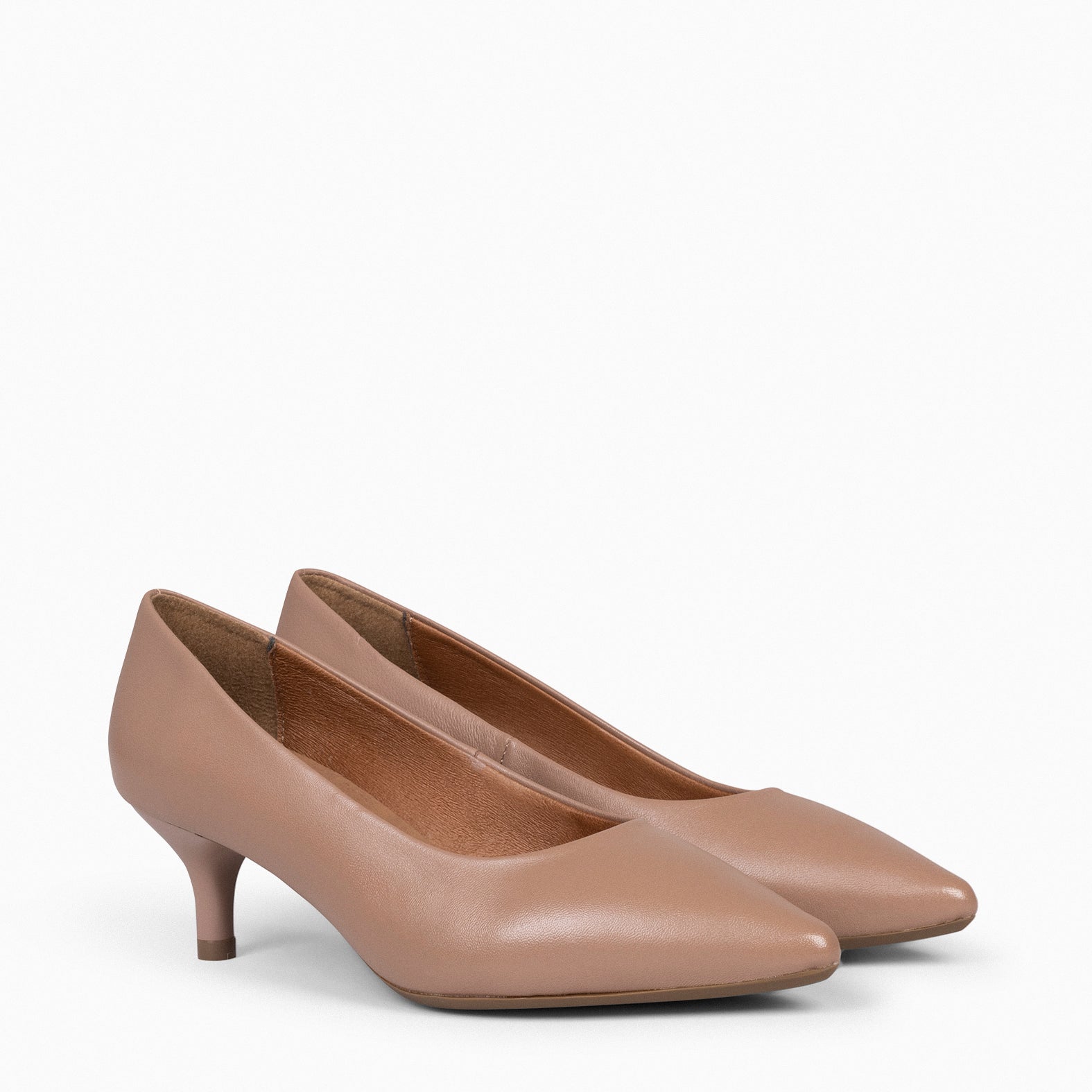 URBAN KITTEN - LIGHT PINK nappa leather kitten heels