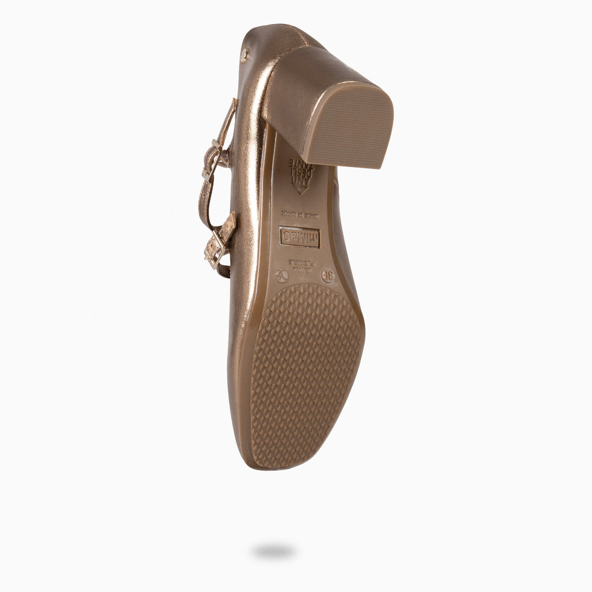 FEBRIS - Zapatos de piel con doble pulsera ORO - miMaO ®