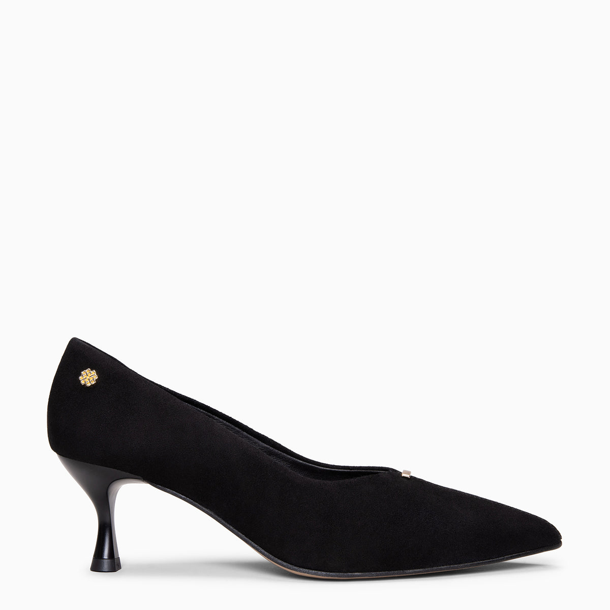 BERTA - BLACK Kitten heel shoes