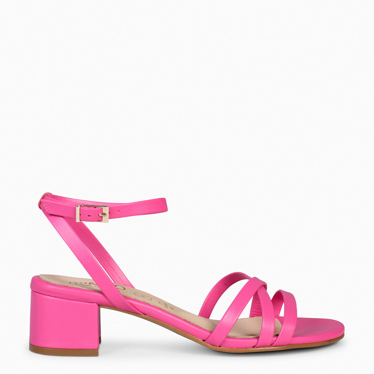 VIENA – Sandalias de tiras finas y tacón bajo ROSA