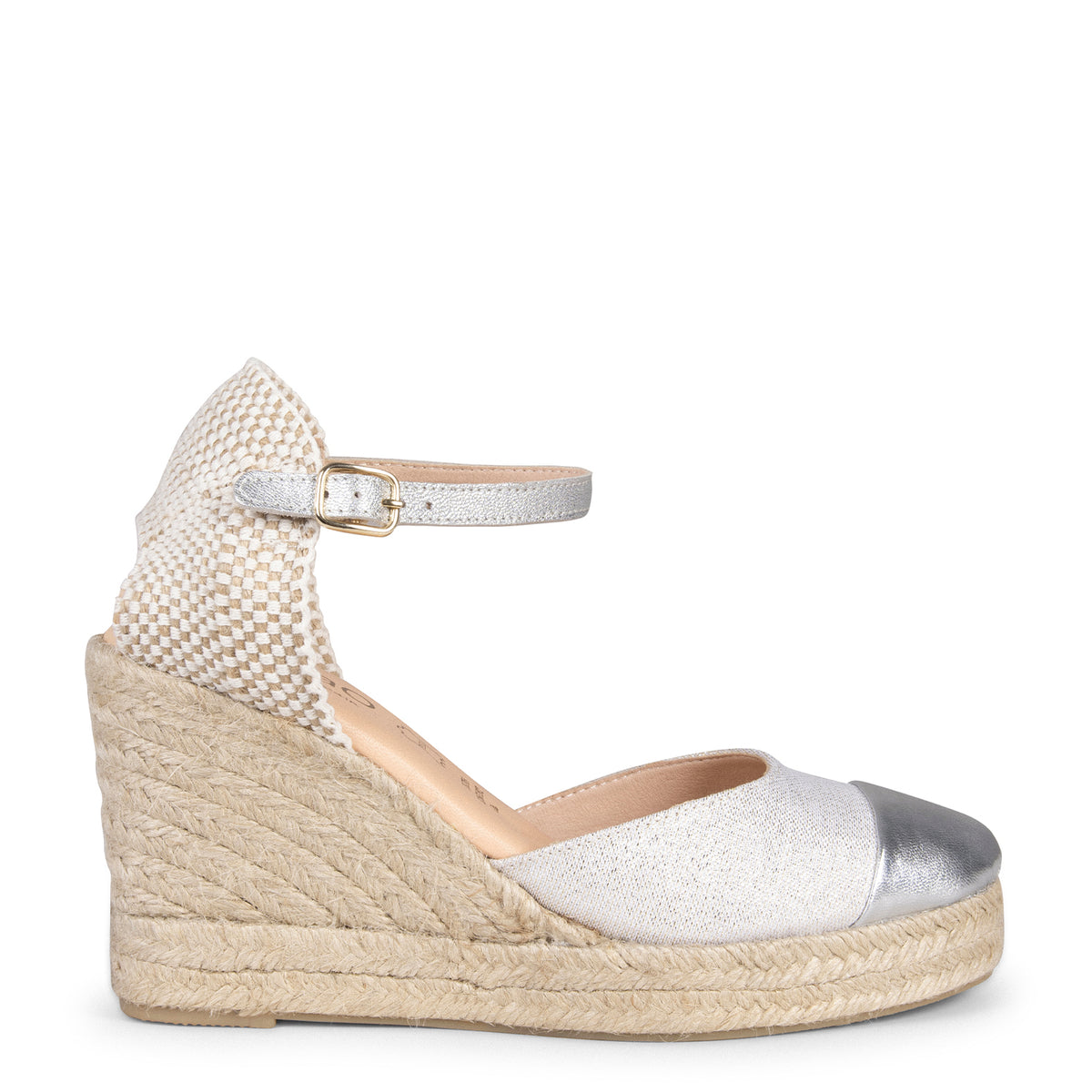 YAIZA – Espadrilles métallisées ARGENTÉ