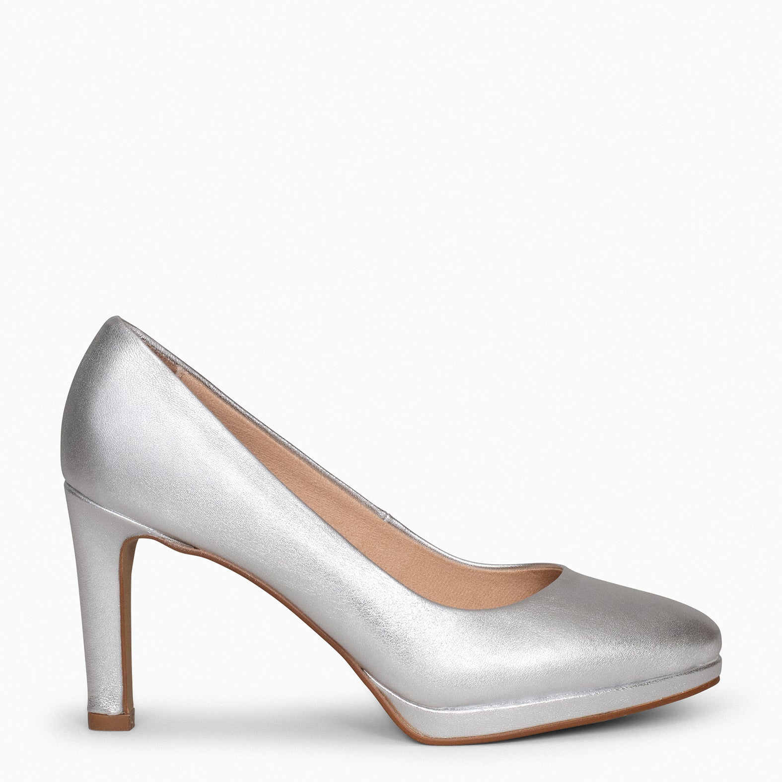 PLATFORM - SILVER HIGH HEELS WITH PLATFORM