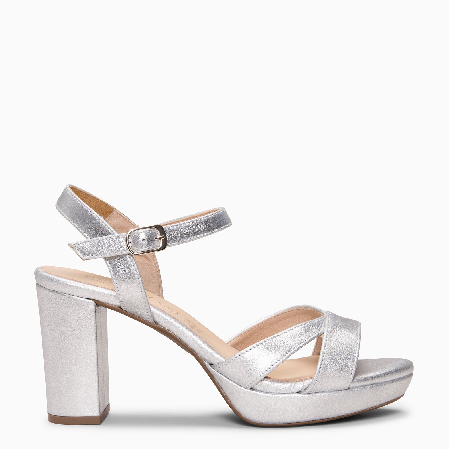 PARIS – Sandalias de fiesta con tacón alto y plataforma PLATA - miMaO ®