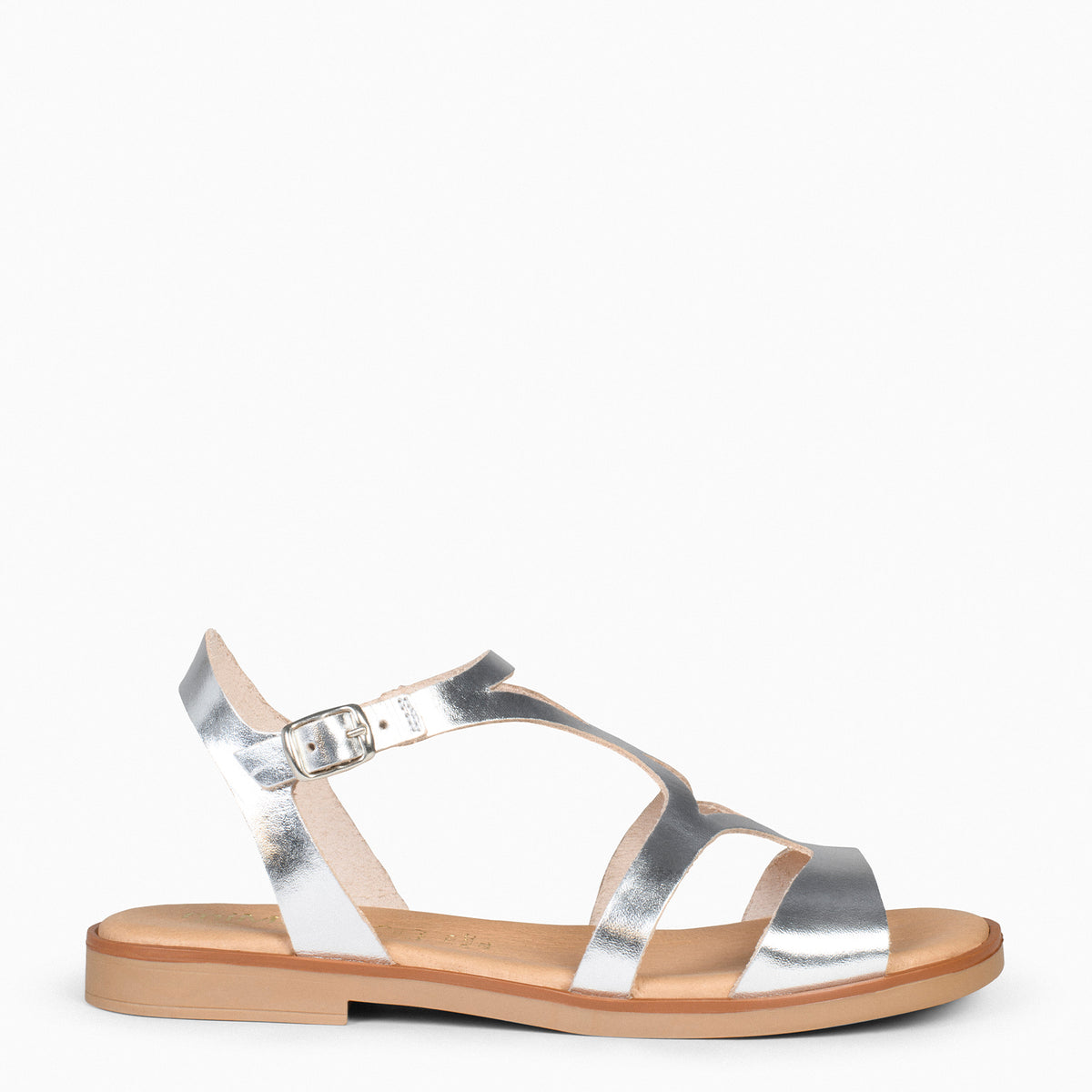 BAMBÚ - Sandalias Planas PLATA
