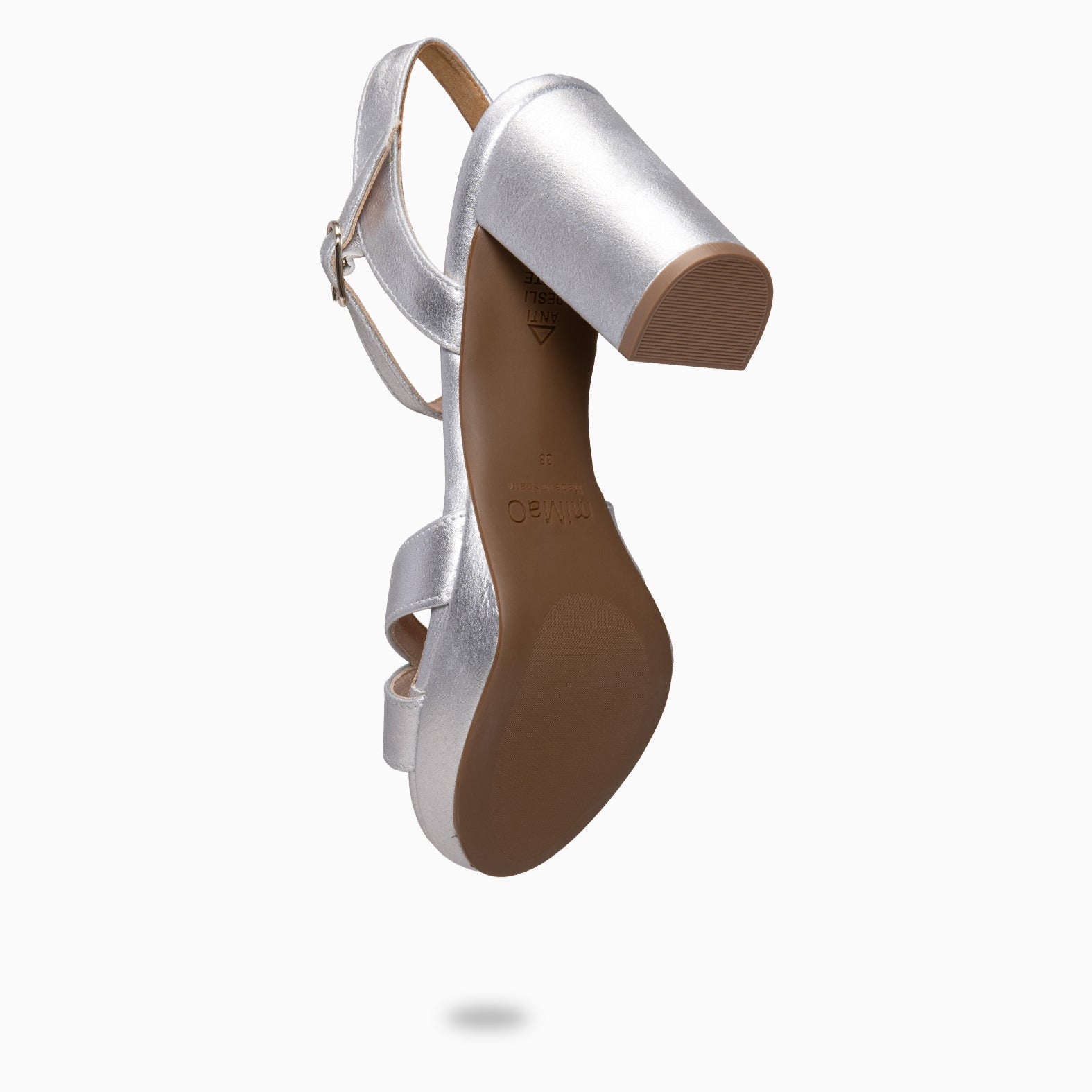 PARIS – Sandalias de fiesta con tacón alto y plataforma PLATA - miMaO ®