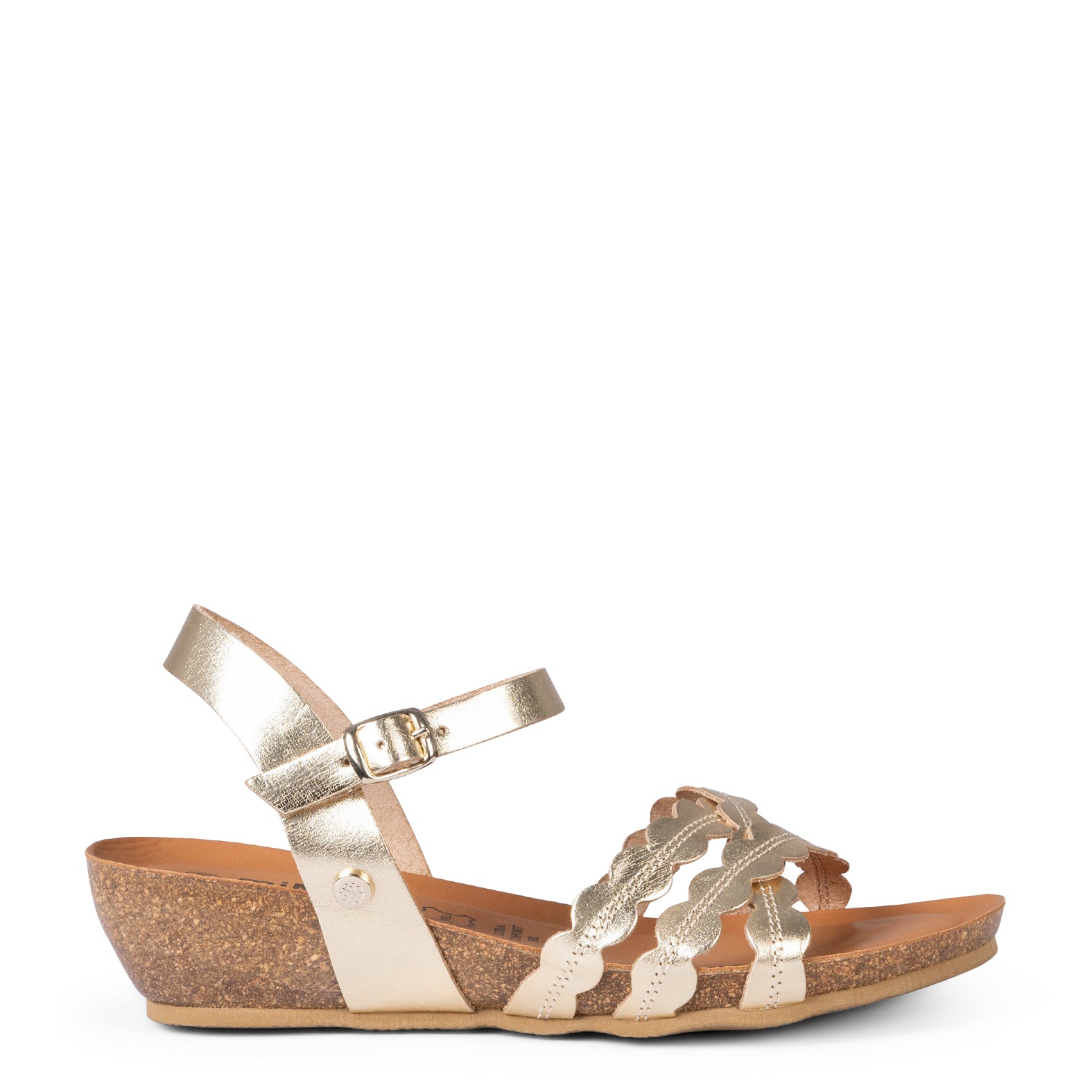 MALTA - SANDALIA BIO CON CUÑA PLATINO
