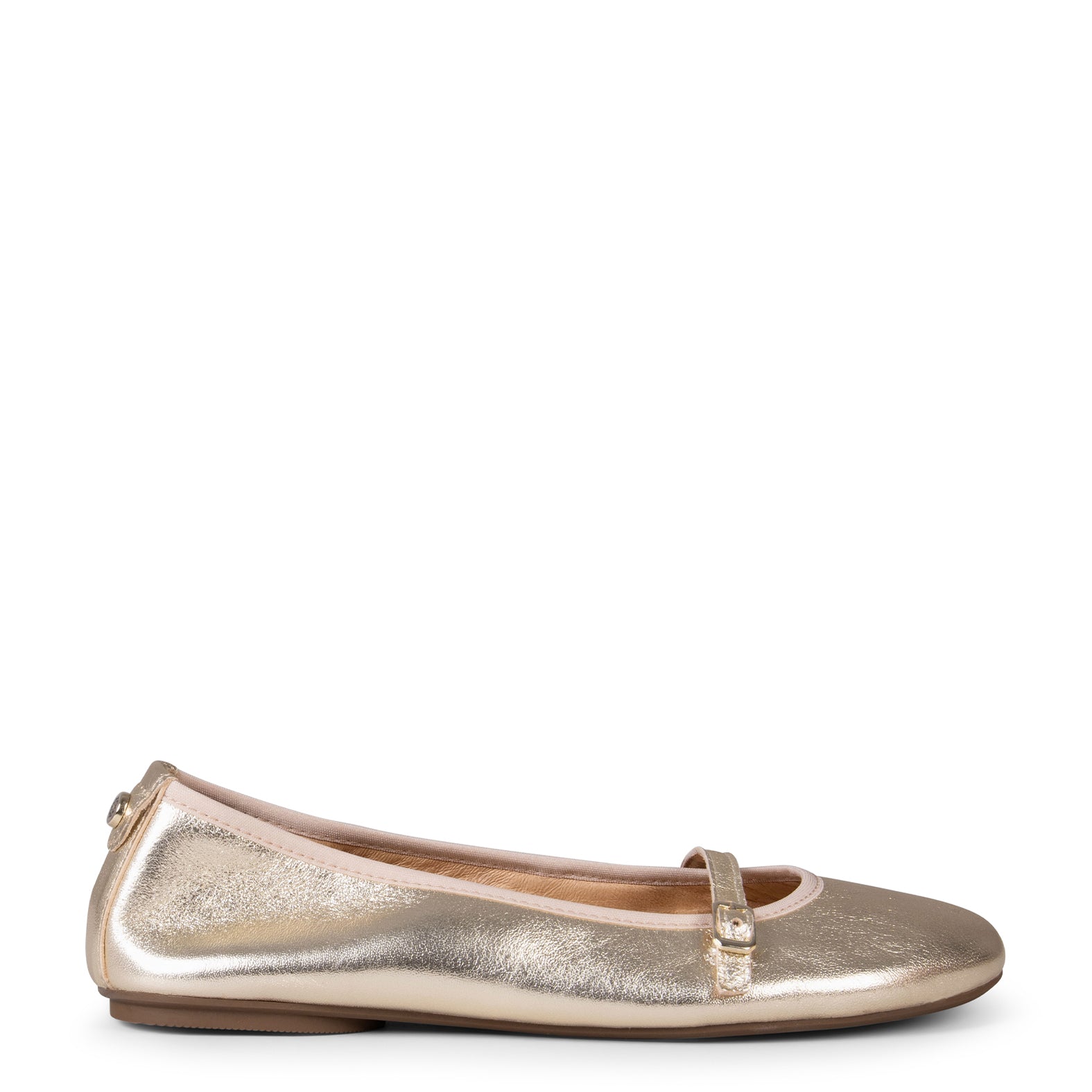 MANDY - GOLDEN FLAT BALLERINA BARESOFT