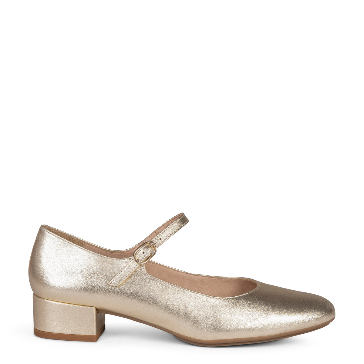 NORA – GOLDEN Mary-Janes with low heel