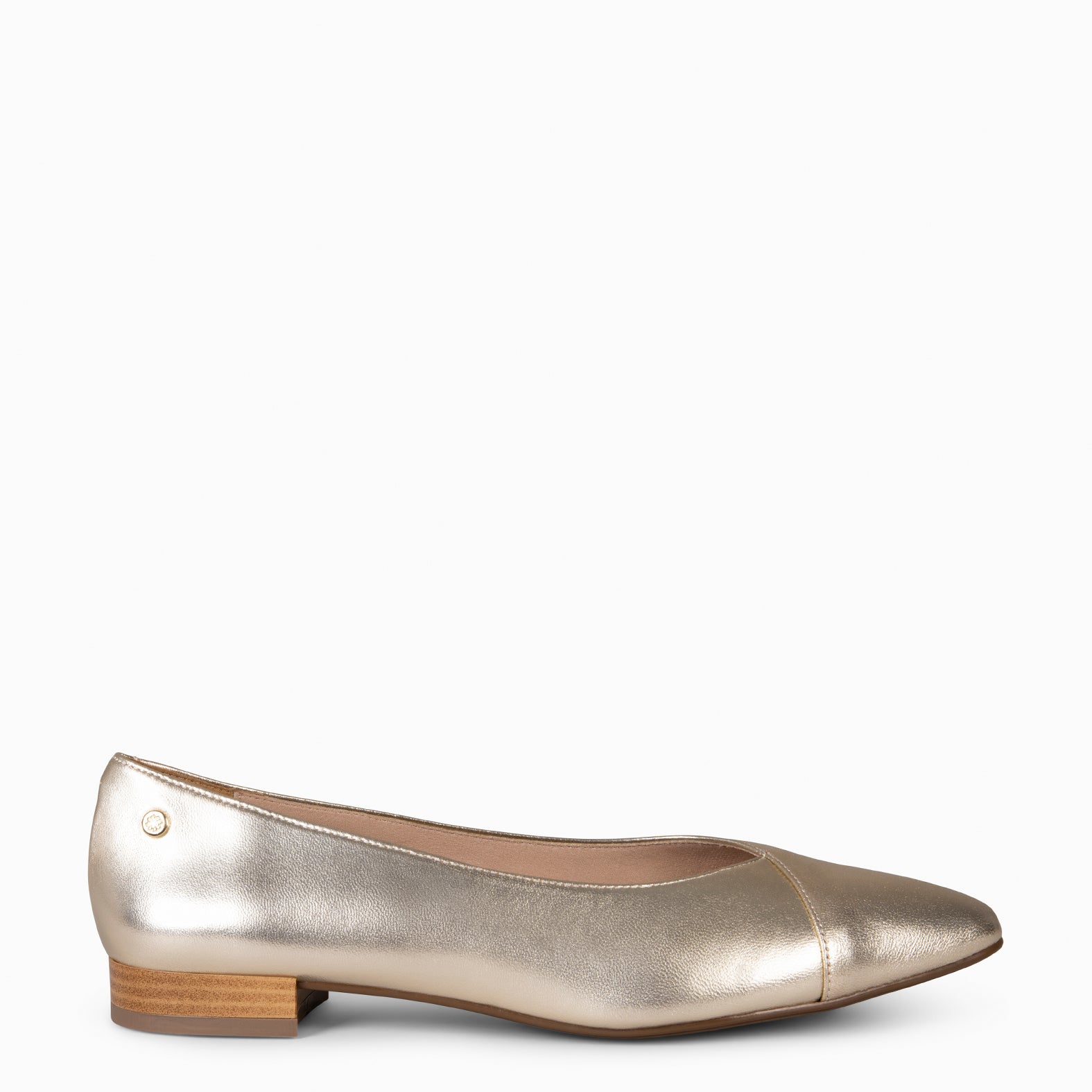 MARIE – GOLDEN POINTED BALLERINE FLATS