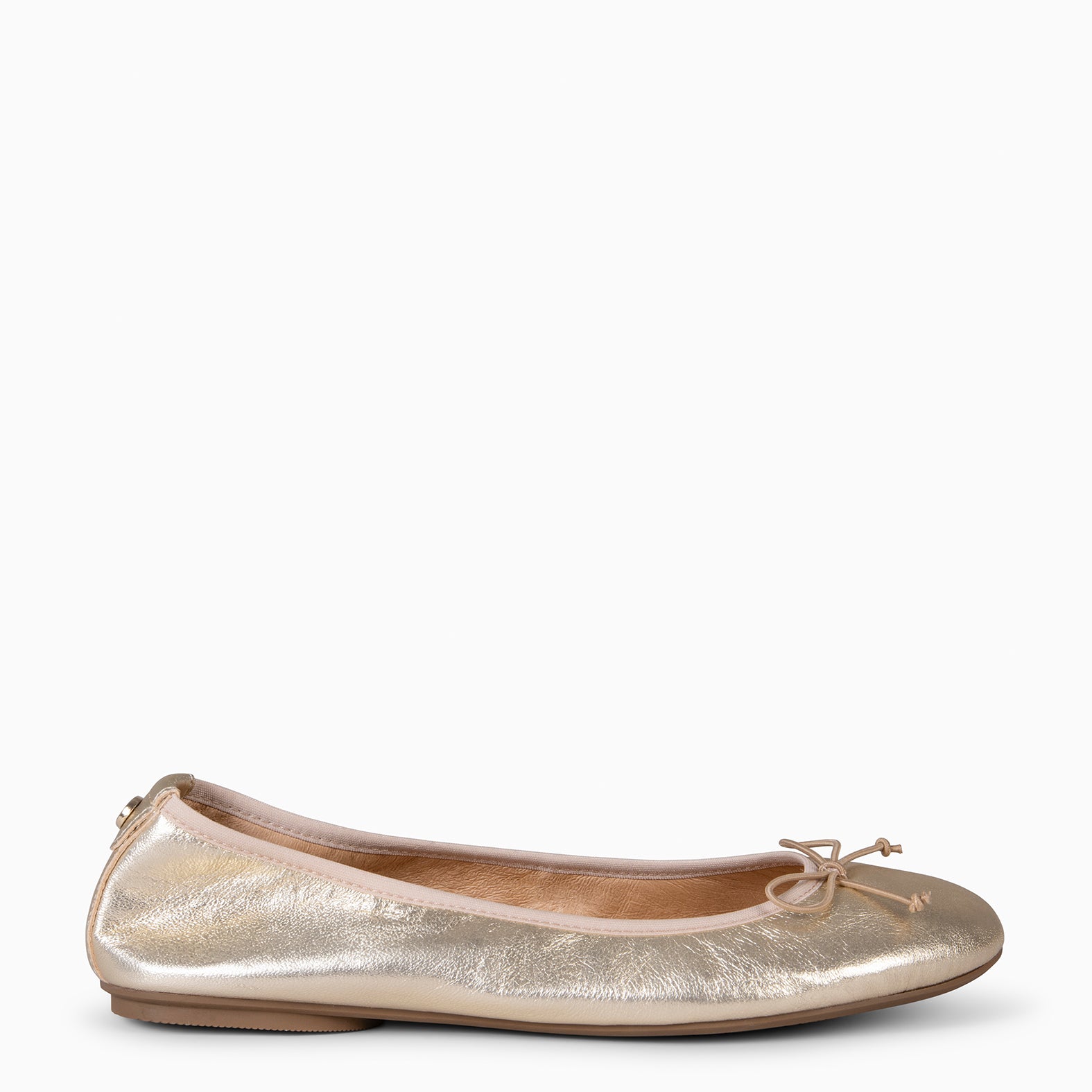 CAMPANILLA - Ballerines Baresoft à nœud DORÉ