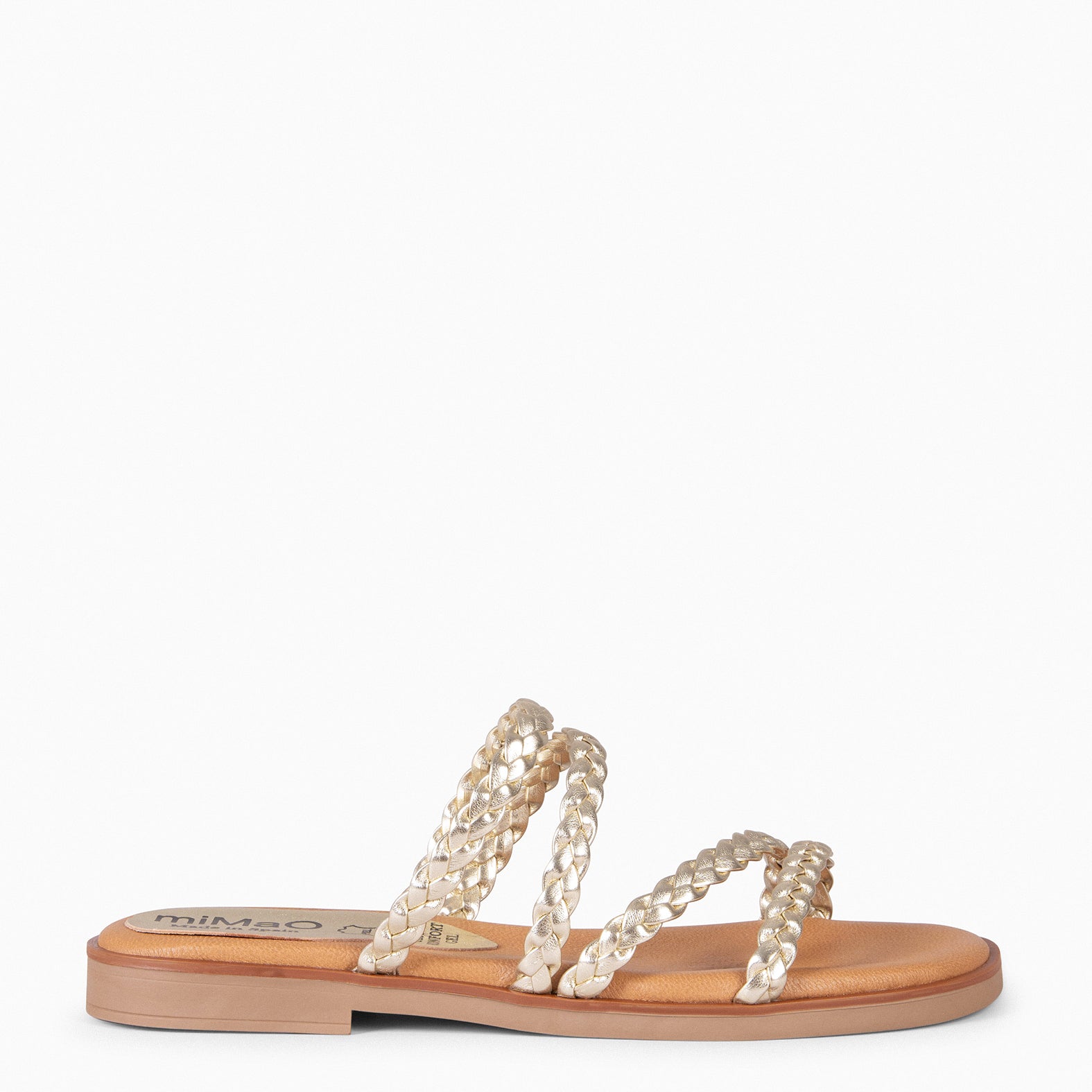 HIDRA - SANDÁLIAS RASAS ENTRANÇADAS PLATINO