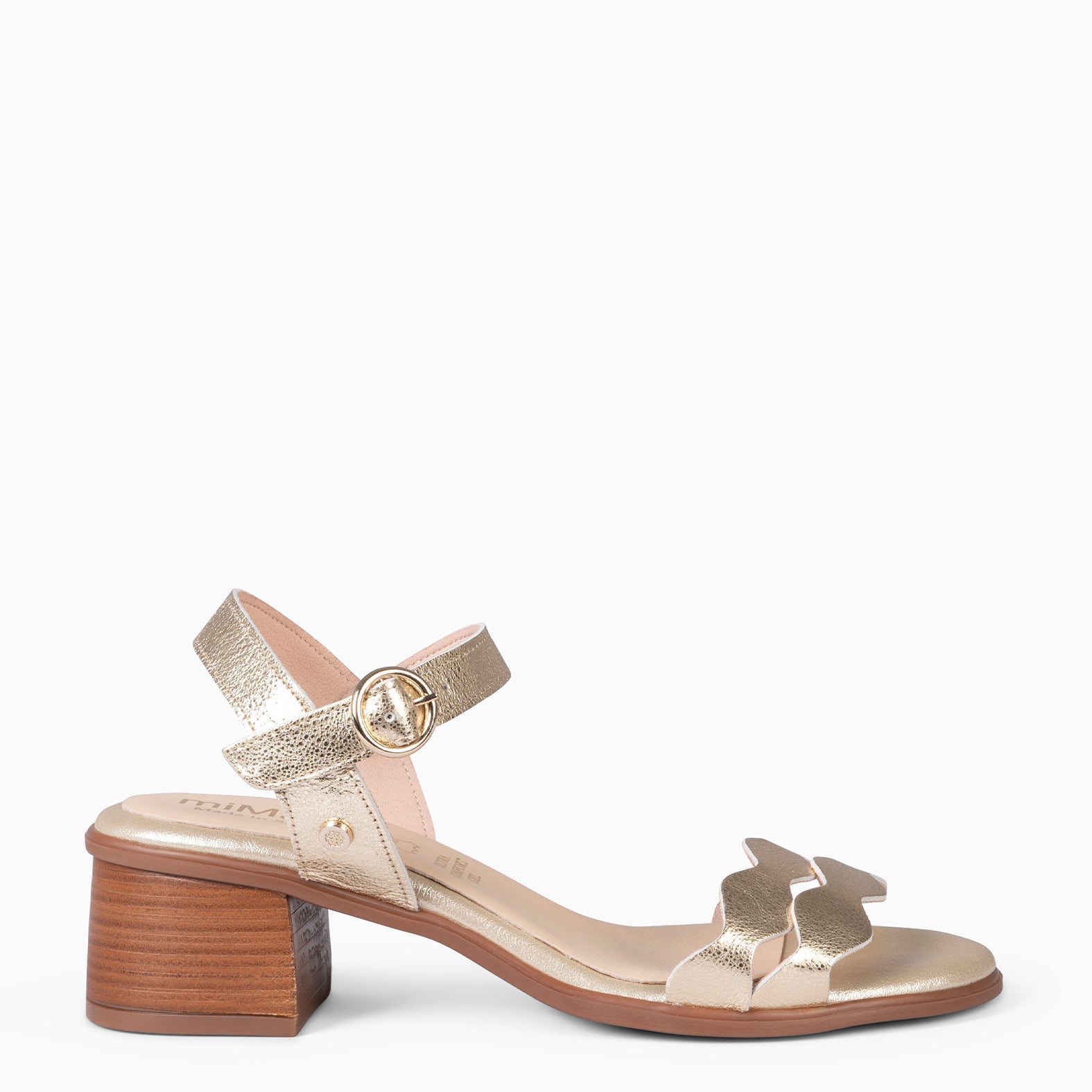 LETY - GOLDEN LOW-HEELED SANDAL