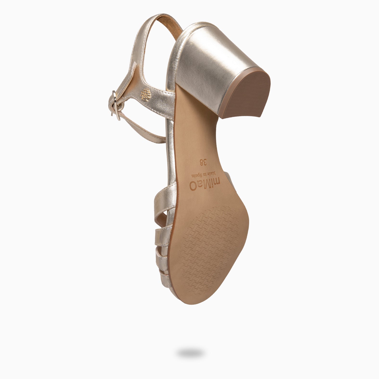 MUSA – Sandalias de Tacón ancho PLATINO - miMaO ®