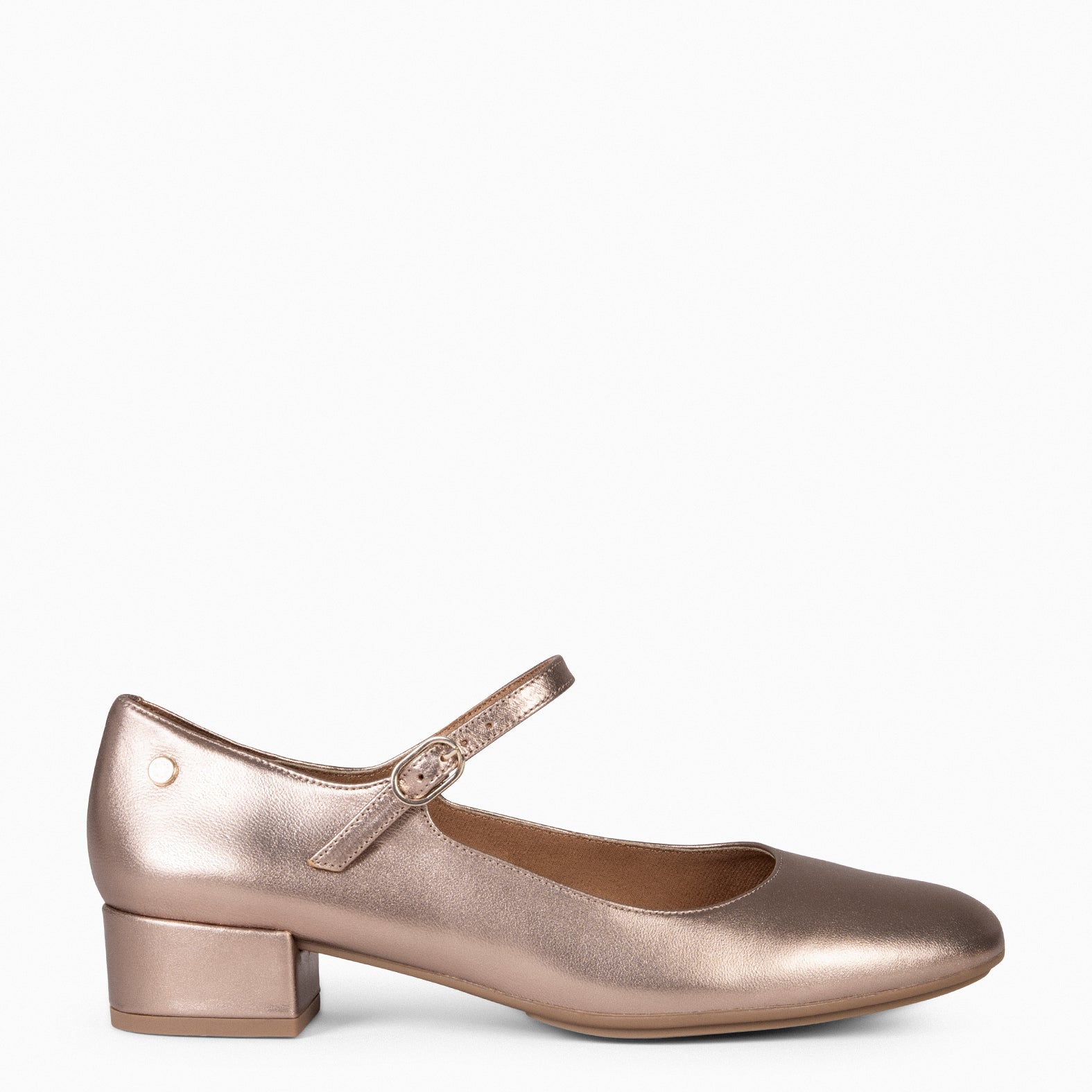NORA – GOLDEN Mary-jane with low heel miMaO ® - Main Image