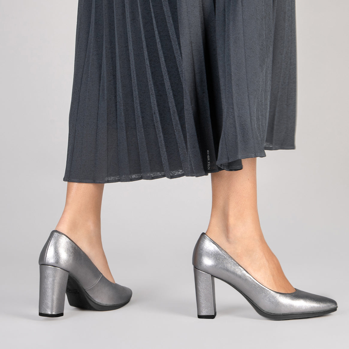 URBAN SPLASH - Zapatos de tacón con piel metalizado en PLATA