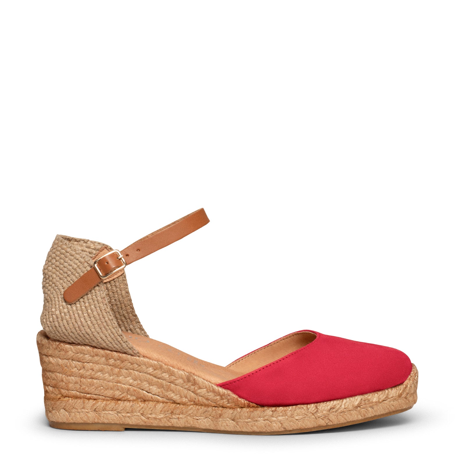 ALTEA – Espadrilles à talon compensé ROUGE