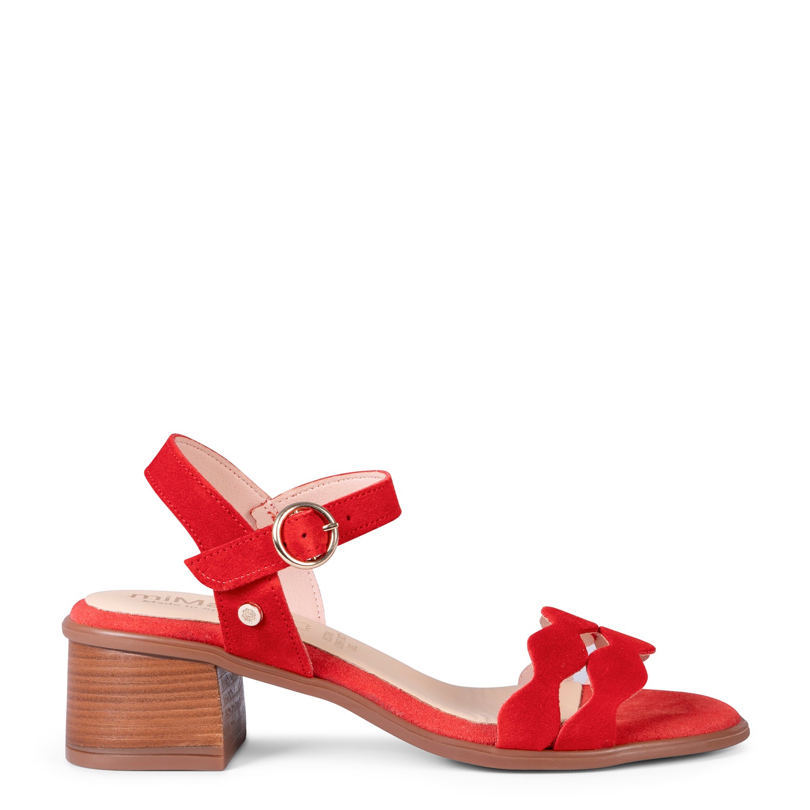 LETY - RED LOW-HEELED SANDAL