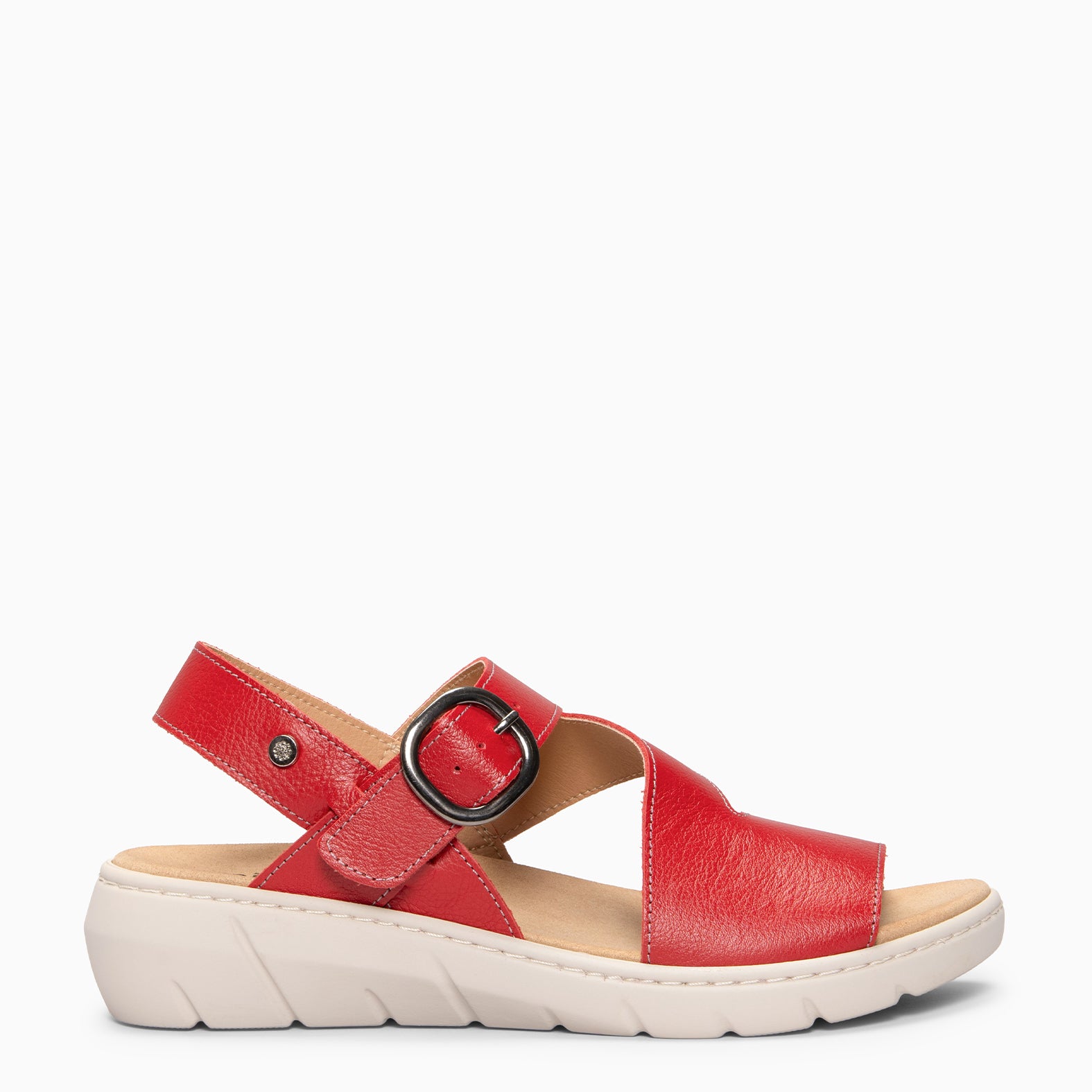 NATURA - RED SANDALS WITH REMOVABLE INSOLE