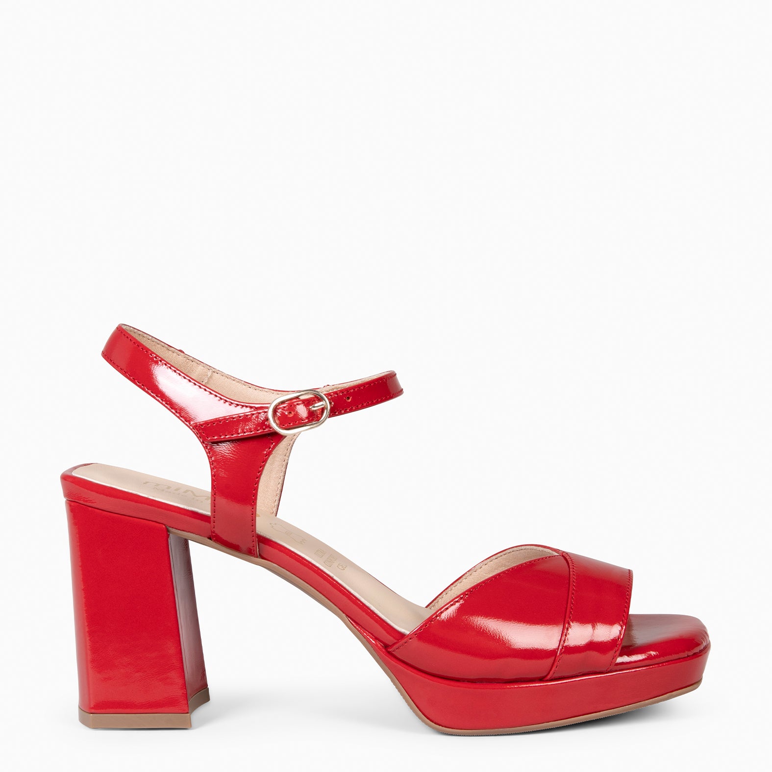 MICHELLE - ZAPATOS DE DE MUJER DE TACÓN ANCHO ROJO