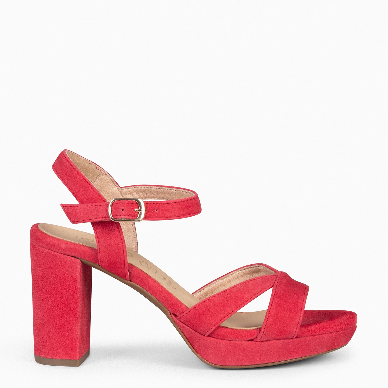 PARIS – Sandalias de fiesta con tacón alto y plataforma ROJO - miMaO ®