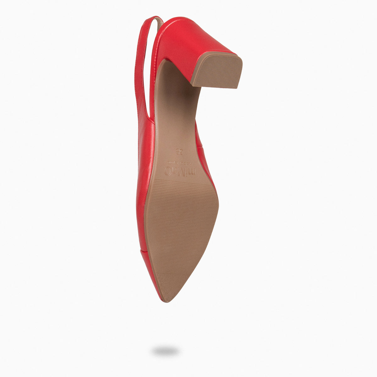 DIANA – Slingbacks à talon et bride élastique ROUGE