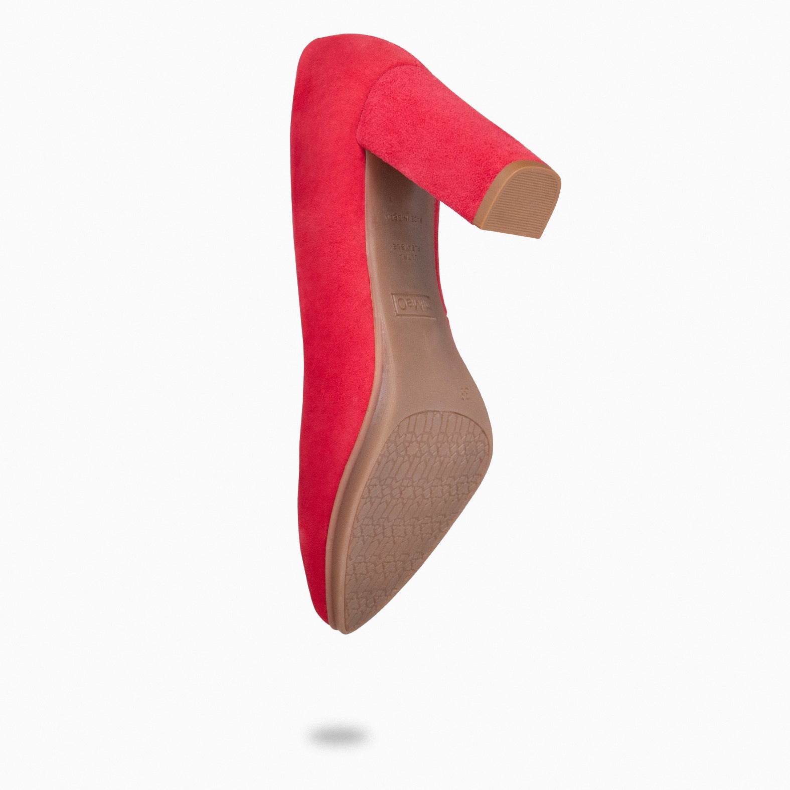 URBAN - RED suede high-heeled shoes