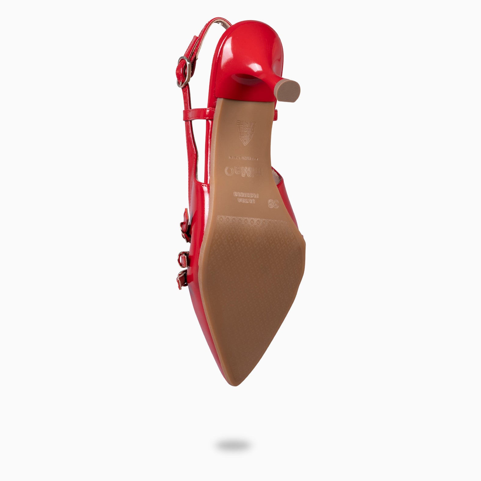 RITA - RED LOW HEELED SLING-BACK
