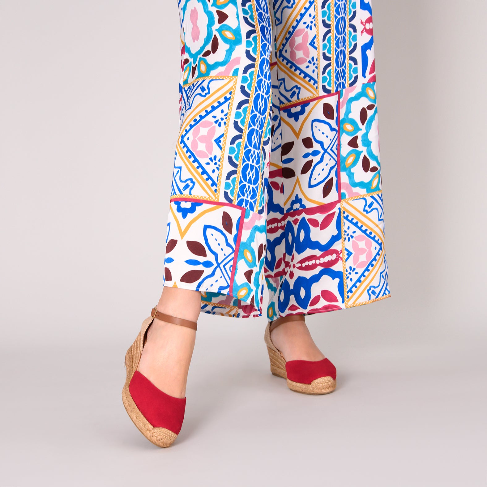 ALTEA - RED MID-WEDGE ESPADRILLE