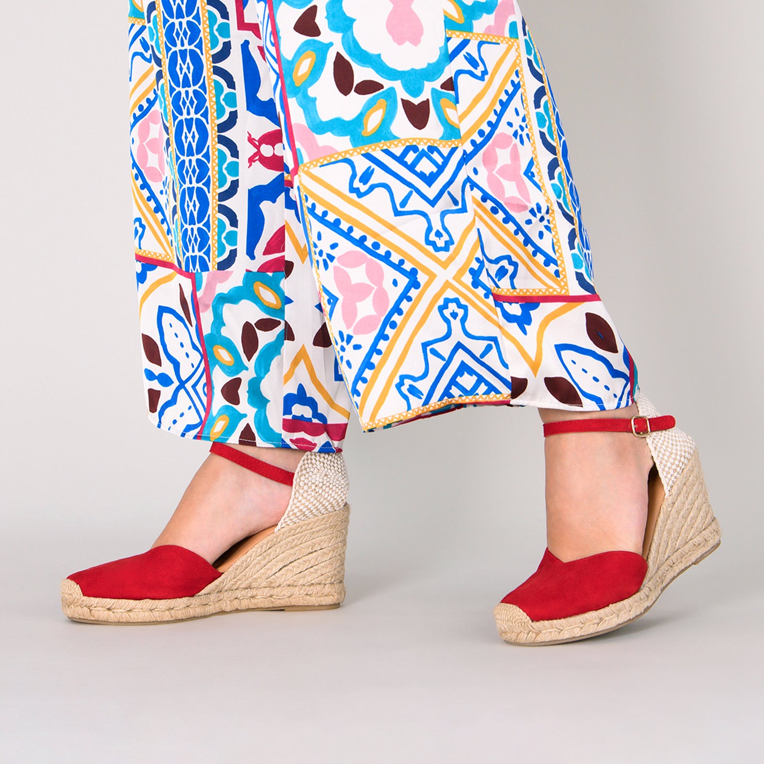 NERJA - RED WEDGE ESPADRILLE