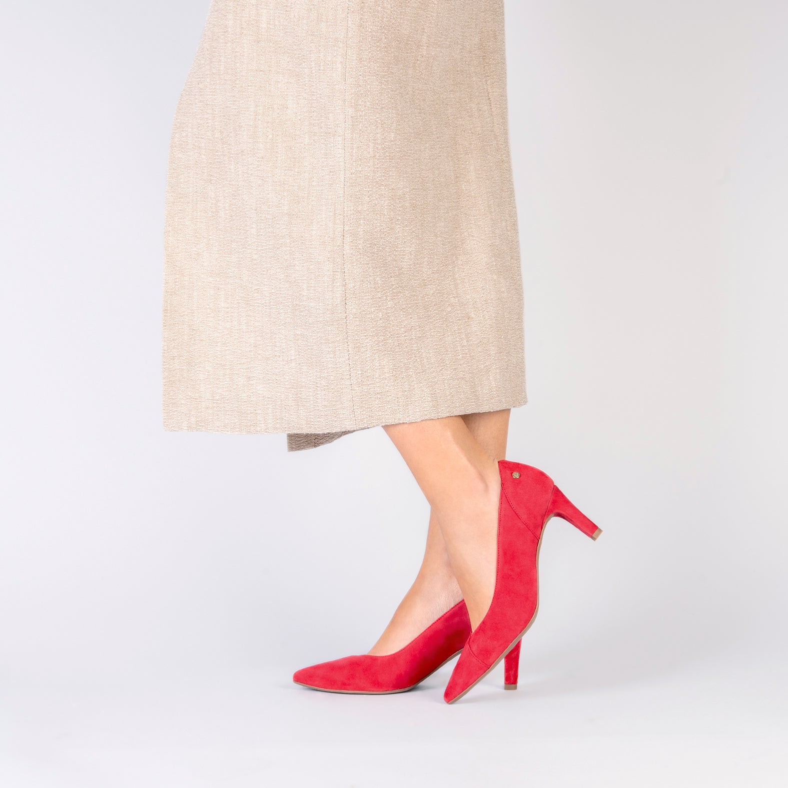 GLAM S - Zapatos de salón de tacón bajo ROJO