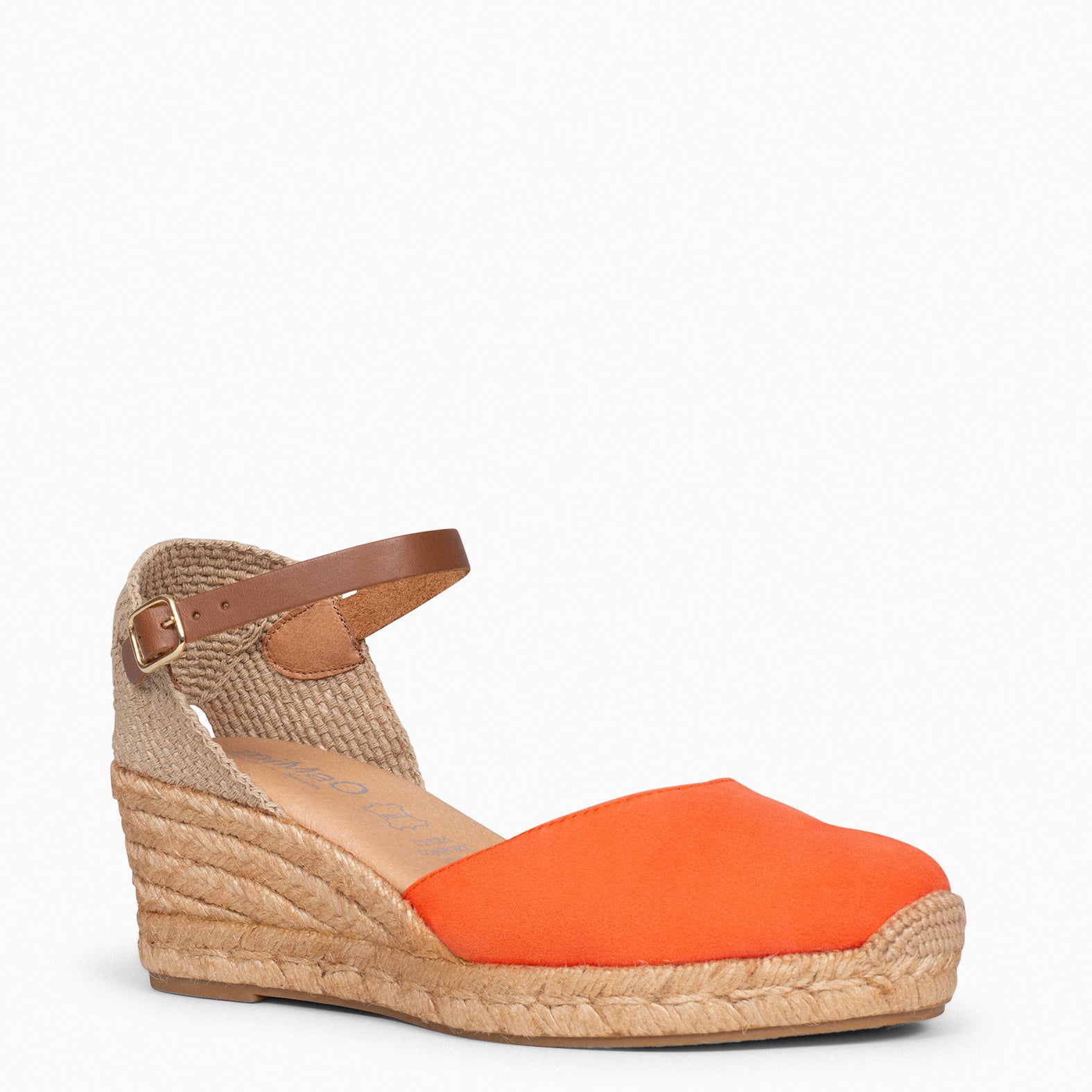 ALTEA – Espadrilles à talon compensé ORANGE