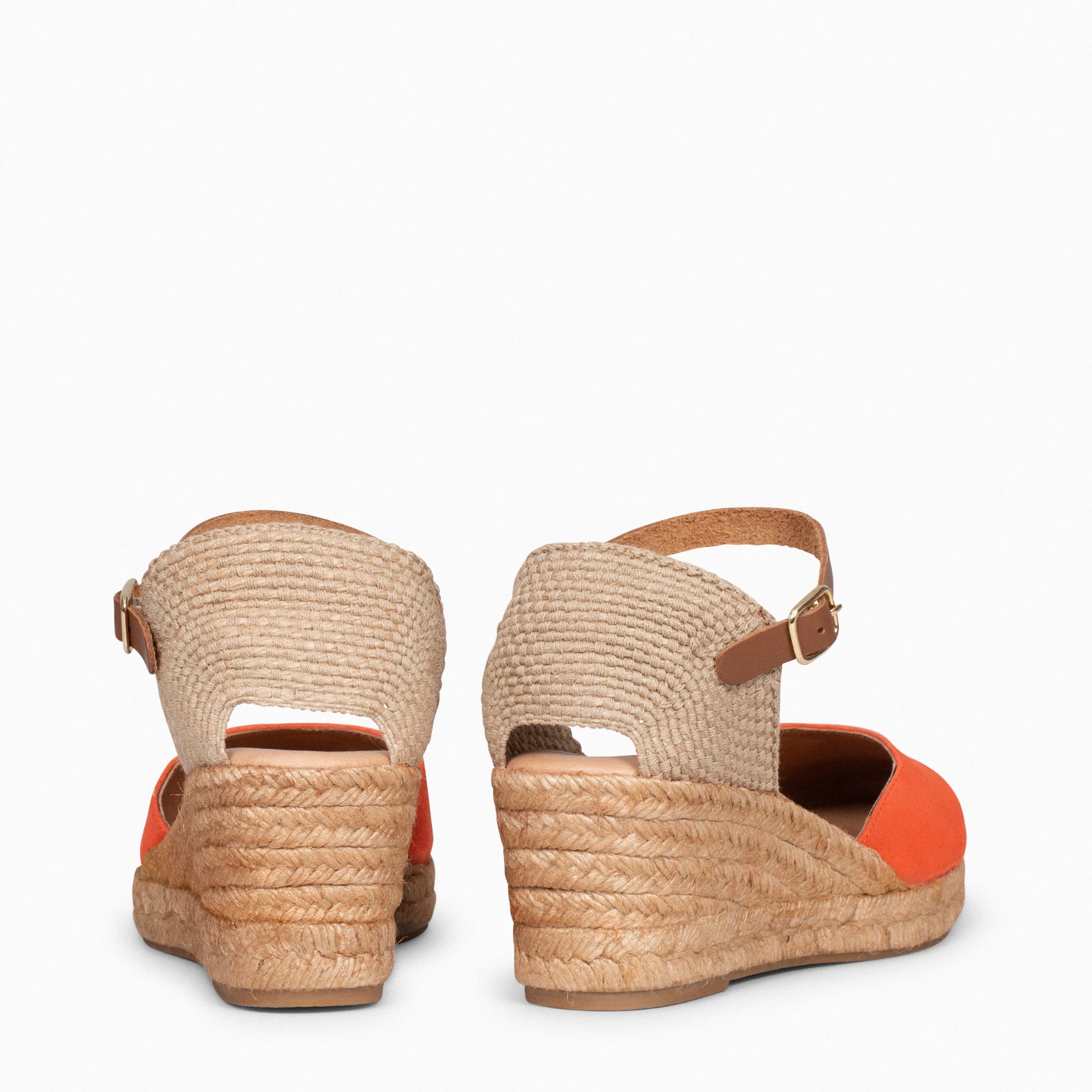 ALTEA – Espadrilles à talon compensé ORANGE