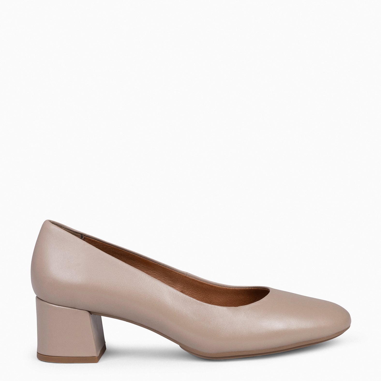 URBAN REDONDO SALON - Zapatos de tacón bajo de napa TAUPE