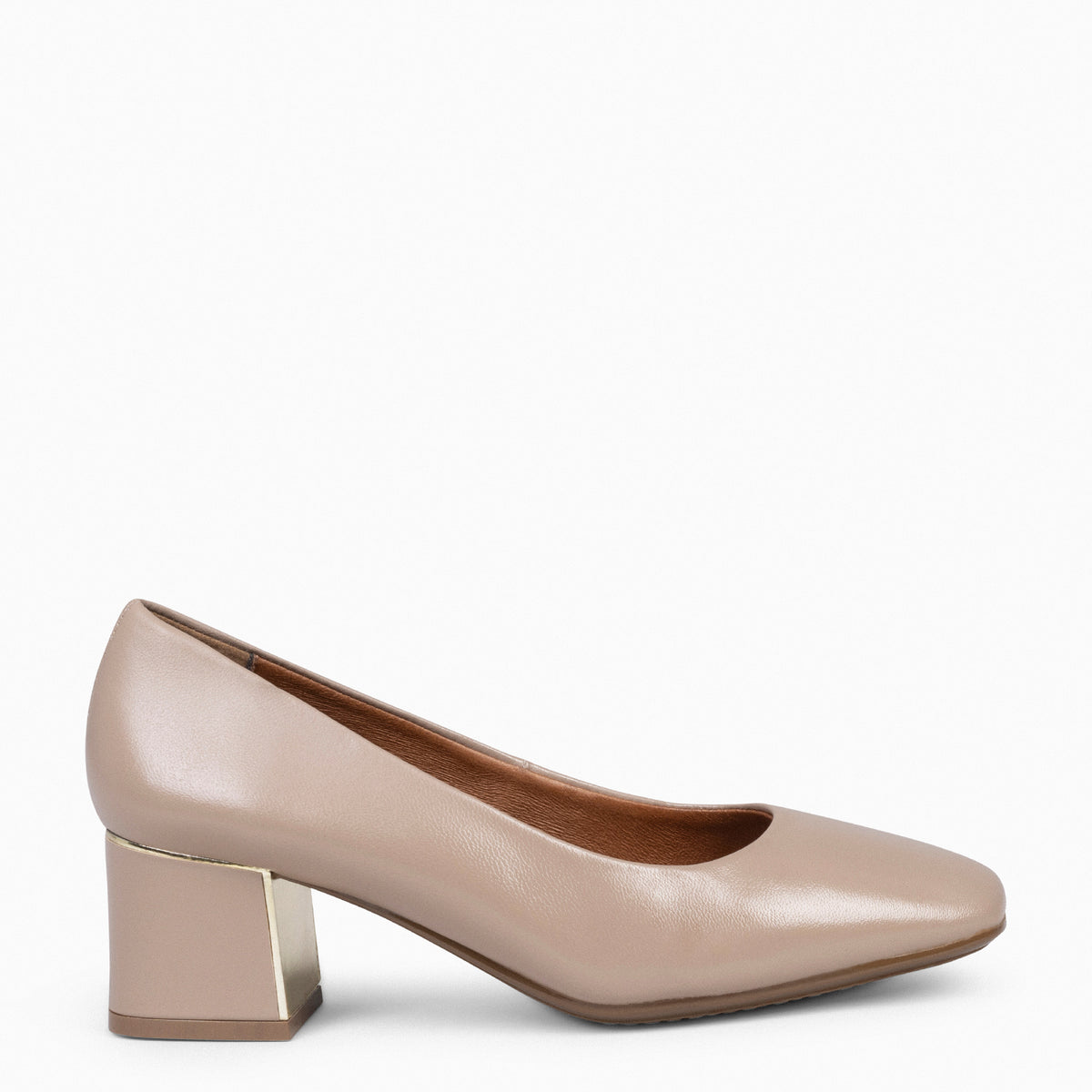 FEMME – GREY mid heel with square toe