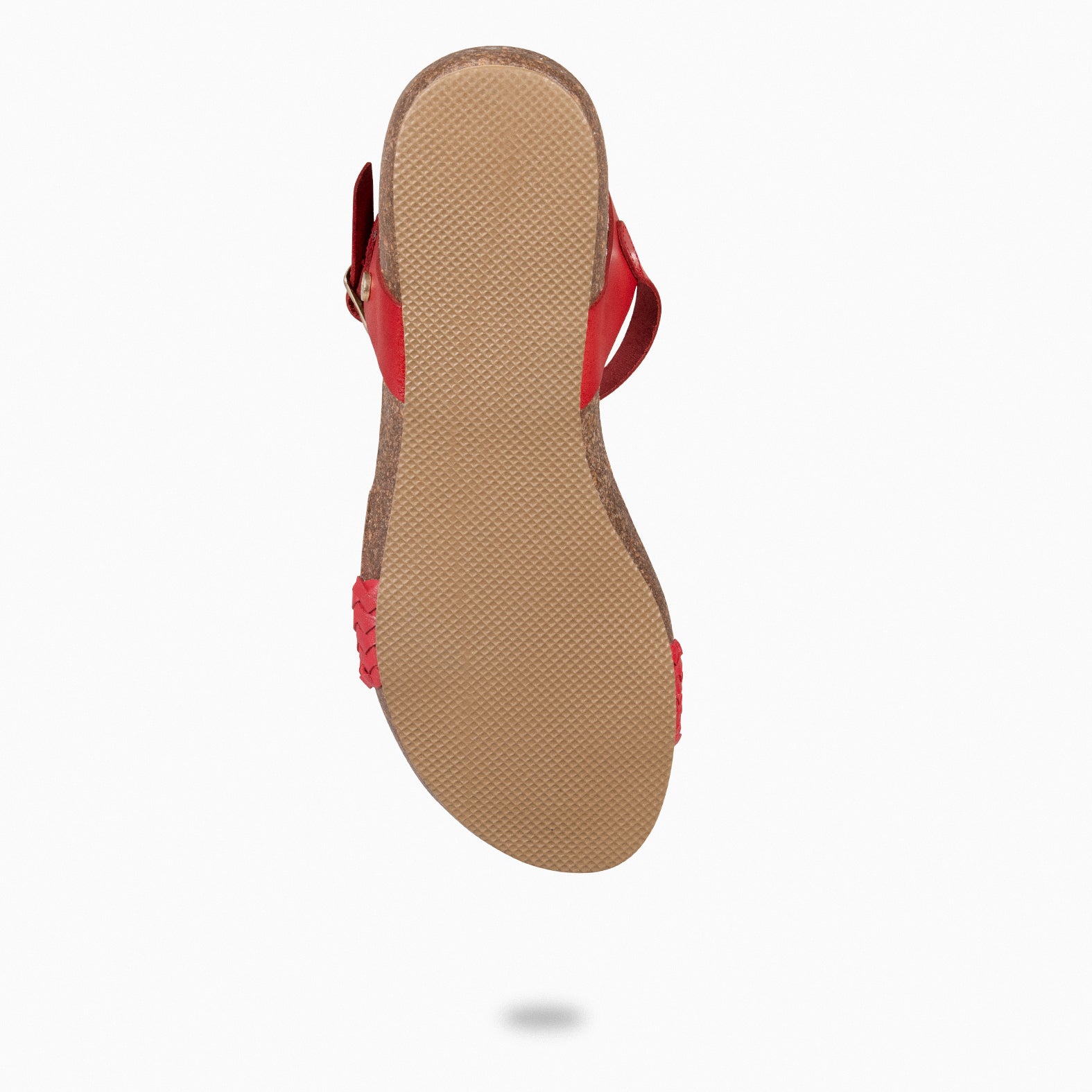 AIRE - Sandales Plates ROUGE en liège