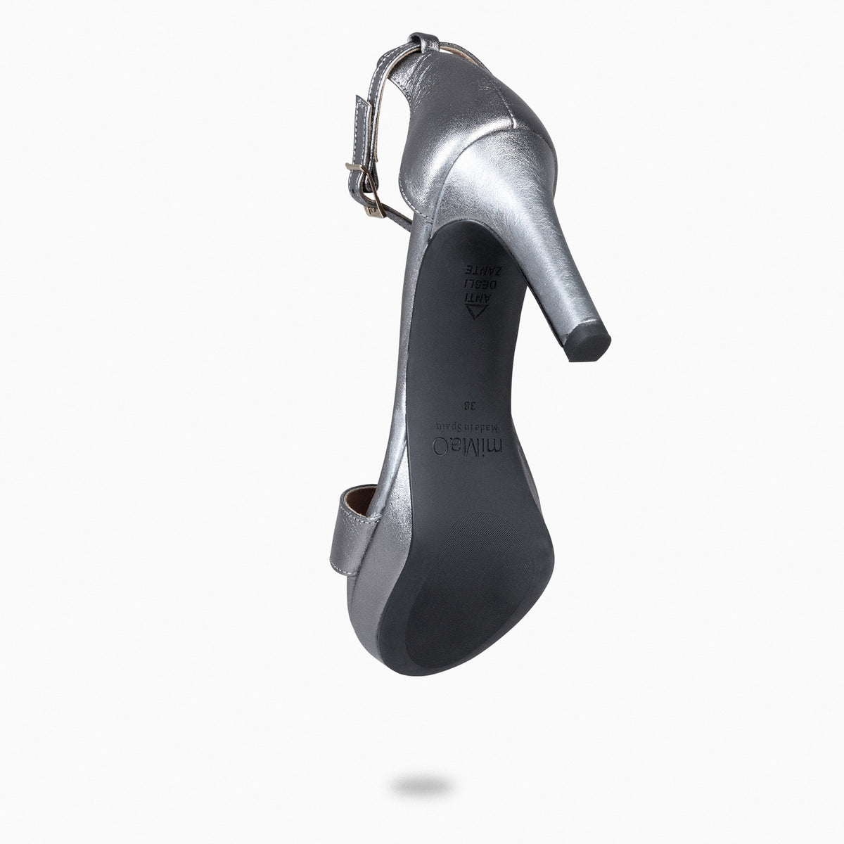 FIESTA – Sandalias de tacón alto y plataforma PLATA