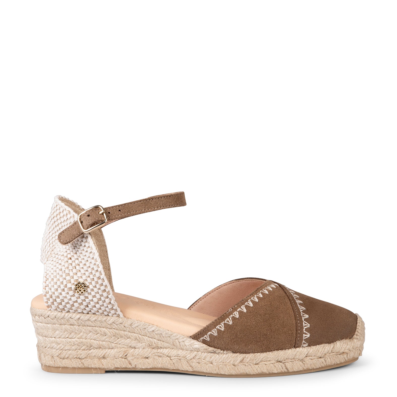 LIMA - TAUPE LOW WEDGE ESPADRILLE