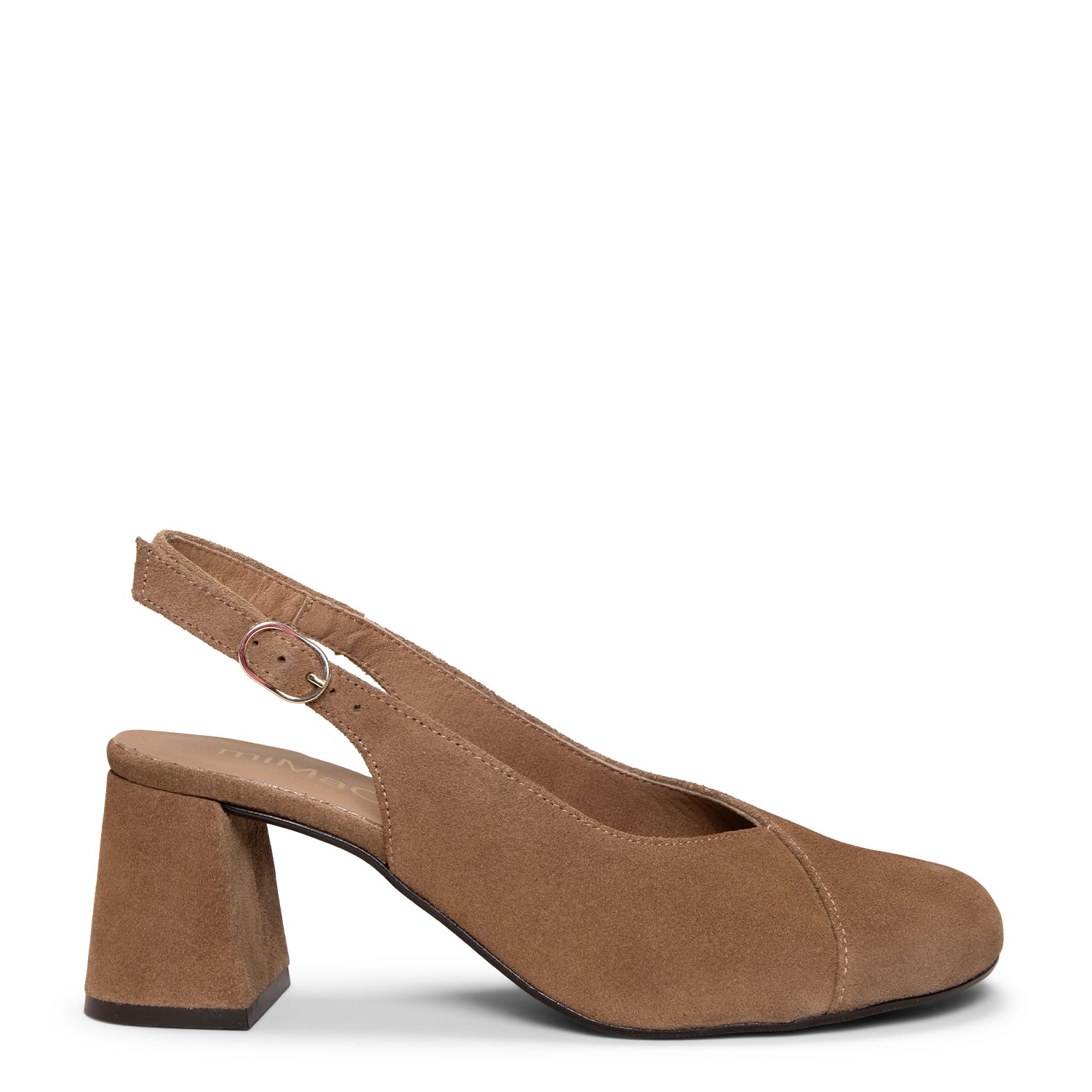 VEGA – Zapato de tacón ancho destalonado TAUPE