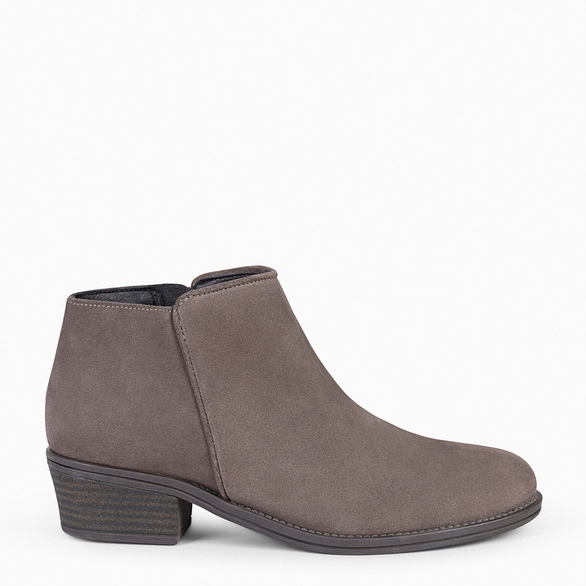 BALTIMOR - Botines piel mujer hidrófugo de color TAUPE